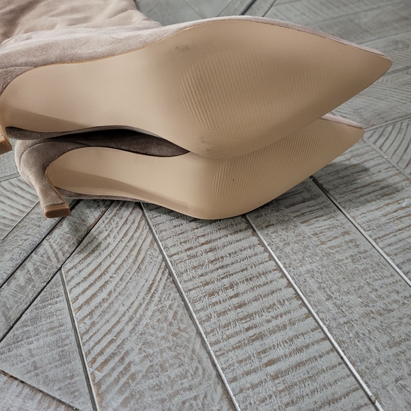 Steve Madden Lavan Women's 9.5 M Boots Taupe Suede Kitten Heels - Picture 9 of 11